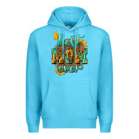 Ocean Blue Best Mom ever mother's day Premium Hoodie - HowdyJamesFarm