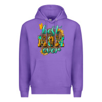 Purple Best Mom ever mother's day Premium Hoodie - HowdyJamesFarm