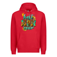 Red Best Mom ever mother's day Premium Hoodie - HowdyJamesFarm