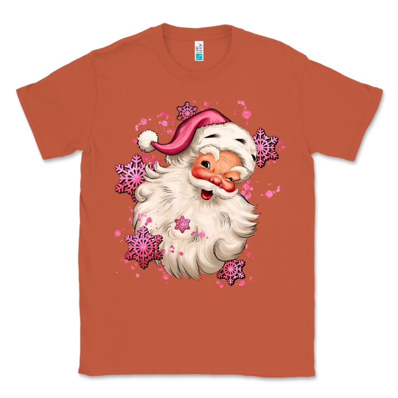 Pink Christmas Santa Claus Classic Tee by MaliasSmallBusiness | Teevron
