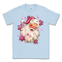 Dusty Blue pink christmas santa claus Classic Tee - MaliasSmallBusiness