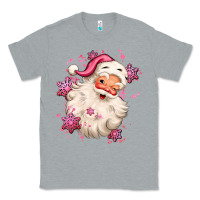 Heather Grey pink christmas santa claus Classic Tee - MaliasSmallBusiness