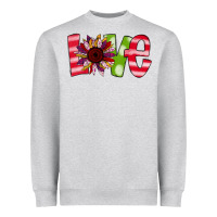 Heather Grey love sunflower Heavyweight Sweatshirt - Bettercallsaul