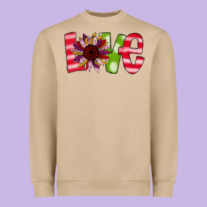 Love Sunflower Heavyweight Sweatshirt Designed By Bettercallsaul