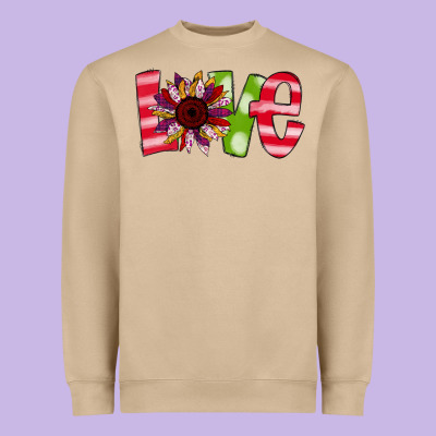 Love Sunflower Heavyweight Sweatshirt Designed By Bettercallsaul