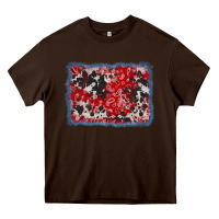 Chocolate Brown bandana cowhide denim background Heavy Core Tee - AdoDesignShop