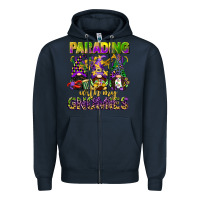 Navy parading with my gnomies mardi gras Zipper Hoodie - CowGirlArtShop