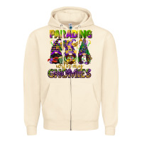 Sandshell parading with my gnomies mardi gras Zipper Hoodie - CowGirlArtShop