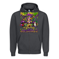 Smoke parading with my gnomies mardi gras Zipper Hoodie - CowGirlArtShop