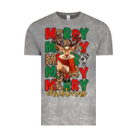 Cloud Rock merry christmas reindeer Vintage Tee - MaliasSmallBusiness