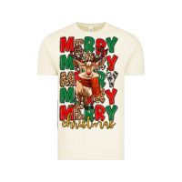 Vintage Arctic merry christmas reindeer Vintage Tee - MaliasSmallBusiness