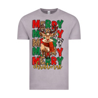 Vintage Zinc merry christmas reindeer Vintage Tee - MaliasSmallBusiness