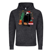 Vintage Black christmas black cat Vintage Hoodie - MaliasSmallBusiness