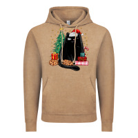 Vintage Coffee christmas black cat Vintage Hoodie - MaliasSmallBusiness
