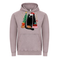Vintage Zinc christmas black cat Vintage Hoodie - MaliasSmallBusiness