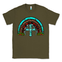Army Green cross christmas rainbow Classic Tee - JahusDesignShop