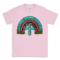 Bubblegum Pink cross christmas rainbow Classic Tee - JahusDesignShop