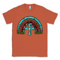 Copper cross christmas rainbow Classic Tee - JahusDesignShop