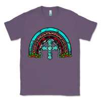 Lavender cross christmas rainbow Classic Tee - JahusDesignShop