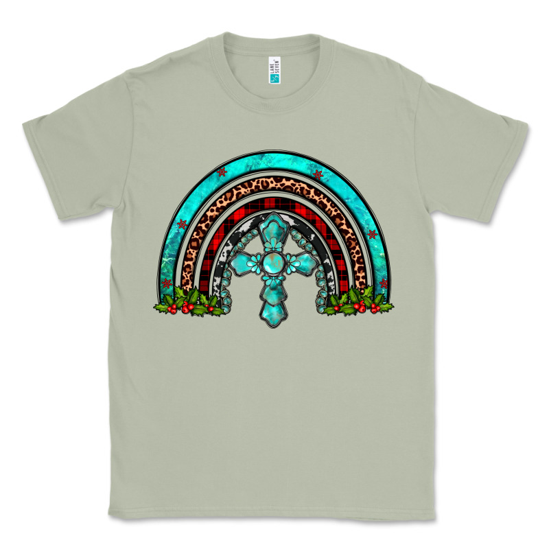 Cross Christmas Rainbow Classic Tee by JahusDesignShop | Teevron