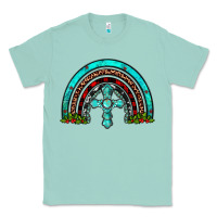 Seafoam cross christmas rainbow Classic Tee - JahusDesignShop