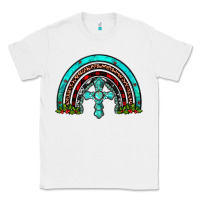 White cross christmas rainbow Classic Tee - JahusDesignShop
