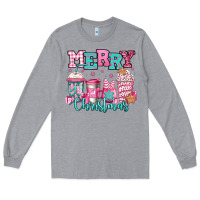Heather Grey merry christmas pink coffee cups Long Sleeve Tee - Jasminsmagicworld