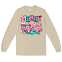 Mushroom merry christmas pink coffee cups Long Sleeve Tee - Jasminsmagicworld