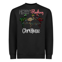 Black Merry Flocking Christmas Heavyweight Sweatshirt - Bettercallsaul
