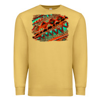 Antique Gold western aztec background pattern Premium Sweatshirt - OliviaCreatesArt
