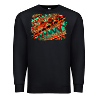 Black western aztec background pattern Premium Sweatshirt - OliviaCreatesArt