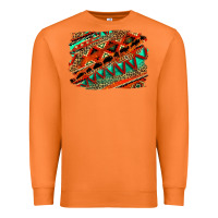 Carrot western aztec background pattern Premium Sweatshirt - OliviaCreatesArt