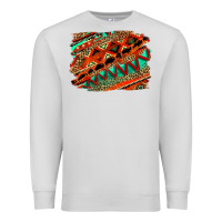 Dove Grey western aztec background pattern Premium Sweatshirt - OliviaCreatesArt