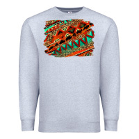 Heather Grey western aztec background pattern Premium Sweatshirt - OliviaCreatesArt