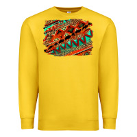 Lemon western aztec background pattern Premium Sweatshirt - OliviaCreatesArt