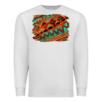 Oatmeal Heather western aztec background pattern Premium Sweatshirt - OliviaCreatesArt