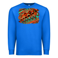 True Royal western aztec background pattern Premium Sweatshirt - OliviaCreatesArt