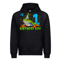 Black birthday boy frog age 1 Urban Hoodie - LillyAllenDesigns