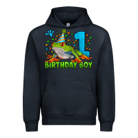 Navy birthday boy frog age 1 Urban Hoodie - LillyAllenDesigns