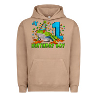 Pigment Burro birthday boy frog age 1 Urban Hoodie - LillyAllenDesigns