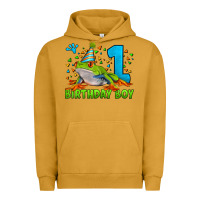 Pigment Peanut Butter birthday boy frog age 1 Urban Hoodie - LillyAllenDesigns