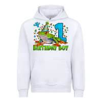 White birthday boy frog age 1 Urban Hoodie - LillyAllenDesigns