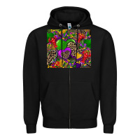 Black mardi gras hearts Zipper Hoodie - CowGirlArtShop