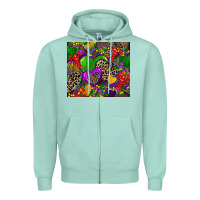Seafoam mardi gras hearts Zipper Hoodie - CowGirlArtShop