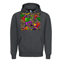 Smoke mardi gras hearts Zipper Hoodie - CowGirlArtShop