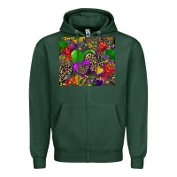 Sports Green mardi gras hearts Zipper Hoodie - CowGirlArtShop