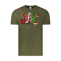 Vintage Olive Joy Black Santa Vintage Tee - MaliasSmallBusiness
