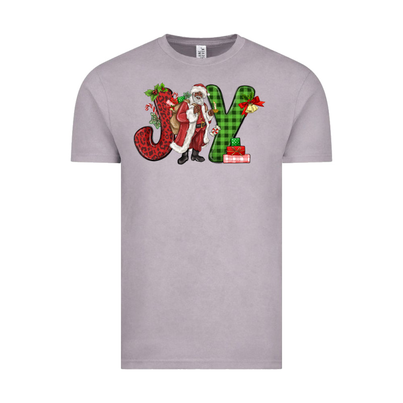 Joy Black Santa Vintage Tee by MaliasSmallBusiness | Teevron