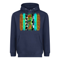 Navy western brushstrokes Heavyweight Hoodie - OliviaCreatesArt