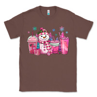 Chestnut pink christmas snowman coffee cups Classic Tee - MaliasSmallBusiness